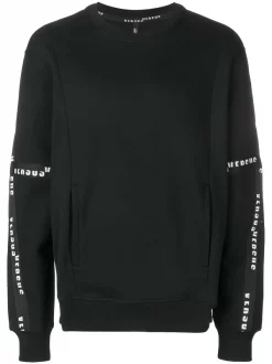 Versace B1008 BLACK Sweat à Bandes Logo Homme