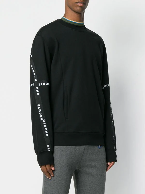 Versace B1008 BLACK Sweat à Bandes Logo Homme 3 Versace B1008 BLACK Sweat à Bandes Logo Homme – Image 3