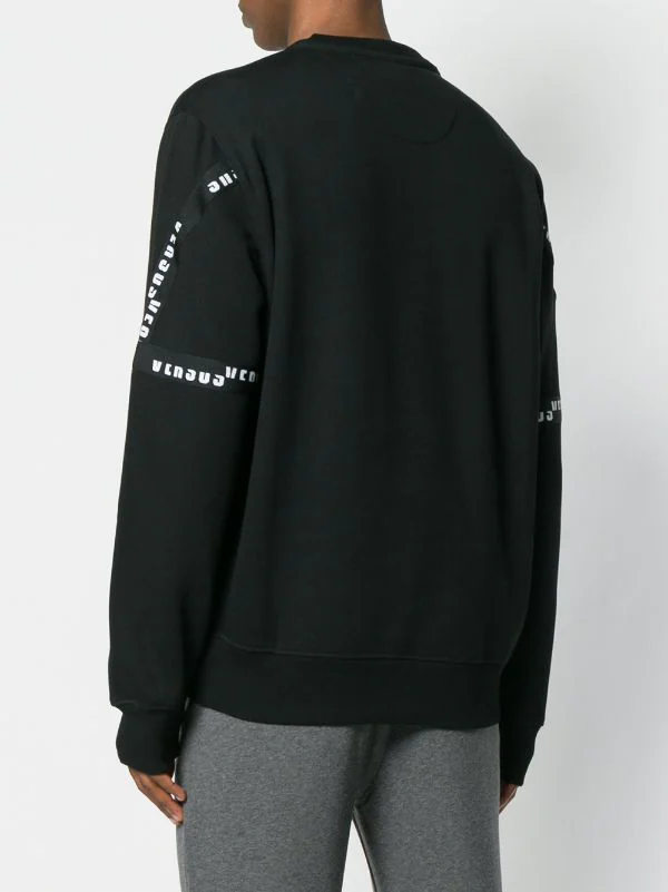Versace B1008 BLACK Sweat à Bandes Logo Homme 4 Versace B1008 BLACK Sweat à Bandes Logo Homme – Image 4