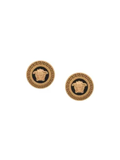 ( Access Edit ) Versace K41T NERO ORO TRIBUTE Boucles D'oreilles Medusa Femme