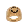 Versace D41OH NERO ORO CALDO Bague à Motif Medusa Homme