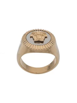 Versace Bague Enamel Medusa DPOC PALLADIO-ORO CHIARO