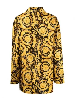 Versace Chemise De Pyjama En Soie à Imprimé Baroque Femme 8 Versace Chemise De Pyjama En Soie à Imprimé Baroque Femme -Pas Cher Versace Boutique 14499779 36048061 600