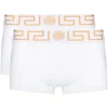 ( Positively Conscious ) Versace Boxer White Greca A81H BIANCO - GRECA ORO