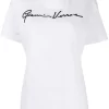 Versace A2048 BIANCO NERO T-shirt à Logo Brodé Femme