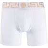 ( Positively Conscious ) Versace Boxer à Bande Logo Medusa Greek Key A81H BIANCO GRECA ORO