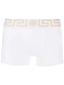 ( Positively Conscious ) Versace Boxer à Bande Medusa Greek Key Homme