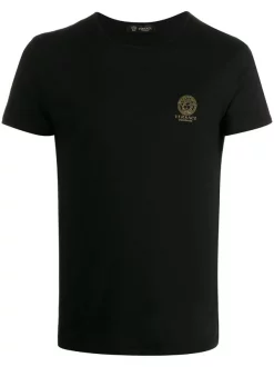 ( Positively Conscious ) Versace T-shirt à Logo Poitrine Medusa A1008 NERO