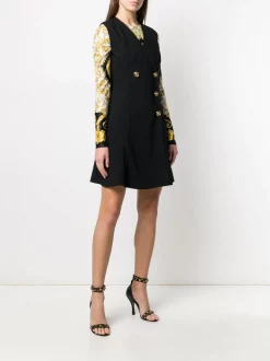 Versace A1008 BLACK Robe Sans Manches à Boutonnière Croisée Femme 9 Versace A1008 BLACK Robe Sans Manches à Boutonnière Croisée Femme -Pas Cher Versace Boutique 14685478 23203038 600