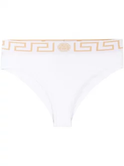 ( Positively Conscious ) Versace A1001 BIANCO Culotte Greek Key Femme