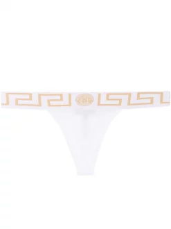 ( Positively Conscious ) Versace String à Détail Greca Femme