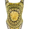 Versace A7900 F. DO NERO + STAMPA ORO Maillot De Bain à Imprimé Barocco Femme