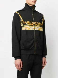 Versace A7900 BLACK Veste Bomber à Détails Baroques Homme -Pas Cher Versace Boutique 14748657 23546817 600