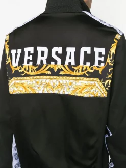 Versace A7900 BLACK Veste Bomber à Détails Baroques Homme -Pas Cher Versace Boutique 14748657 23546828 600