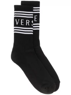 Versace Chaussettes à Logo Imprimé Homme