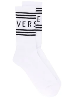 Versace Chaussettes à Logo Imprimé Homme
