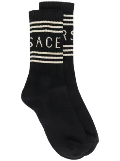 Versace Chaussettes à Logo I450 NERO-ORO