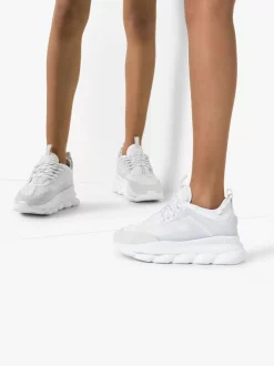Versace Baskets Chain Reaction D01 BIANCO -Pas Cher Versace Boutique 14807314 26109466 600