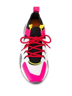 Versace Baskets Squalo DWNF BIANCO NERO FUXIA -Pas Cher Versace Boutique 14809597 23991404 600