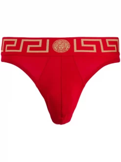 Versace Boxer à Bordure Greca Homme