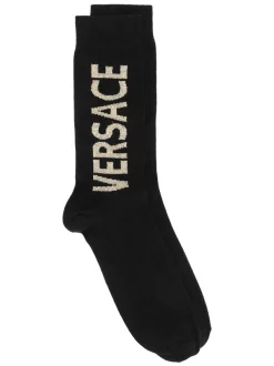 Versace Chaussettes à Logo En Jacquard Homme