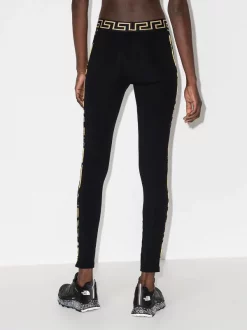 ( Access Edit ) Versace A1008 BLACK Legging à Bandes Grecca Femme -Pas Cher Versace Boutique 14910454 36814072 600
