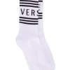 Versace Chaussettes à Logo I4D1 WHITE