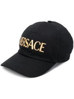 ( Access Edit ) Versace Casquette à Logo Brodé A4007 NERO ORO