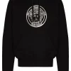 Versace A1008 NERO Sweat à Logo Imprimé à Capuche Homme