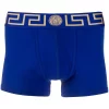 ( Positively Conscious ) Versace A85K BLUE Boxer à Bord Greca Homme