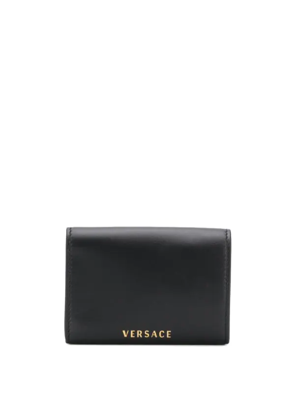 Versace Petit Porte-monnaie Virtus K41OT NERO ORO 2 Versace Petit Porte-monnaie Virtus K41OT NERO ORO – Image 2
