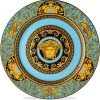 Azure, Gold X Versace Medusa Assiette De Service (30 Cm) Femme