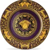 Violet, Gold X Versace Medusa Assiette De Service (30 Cm) Femme