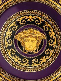 Violet, Gold X Versace Medusa Assiette De Service (30 Cm) Femme -Pas Cher Versace Boutique 15325566 30936225 600