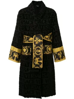 Versace Peignoir à Détail De Motif Barocco Femme