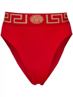 ( Positively Conscious ) Versace A1203 ROSSO Bas De Bikini à Bord Greca Femme