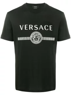 ( Positively Conscious ) Versace T-shirt à Logo Imprimé A1008
