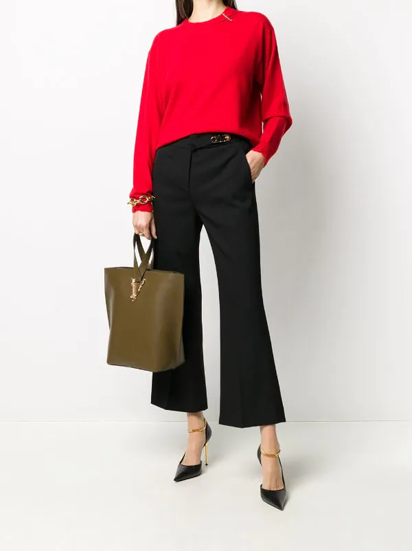 Versace Pantalon à Détails D'épingles à Nourrice Femme 2 Versace Pantalon à Détails D'épingles à Nourrice Femme – Image 2