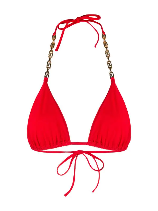 ( Positively Conscious ) Versace Haut De Bikini Noué A1203 ROSSO 2 ( Positively Conscious ) Versace Haut De Bikini Noué A1203 ROSSO – Image 2