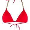 ( Positively Conscious ) Versace Haut De Bikini Noué A1203 ROSSO