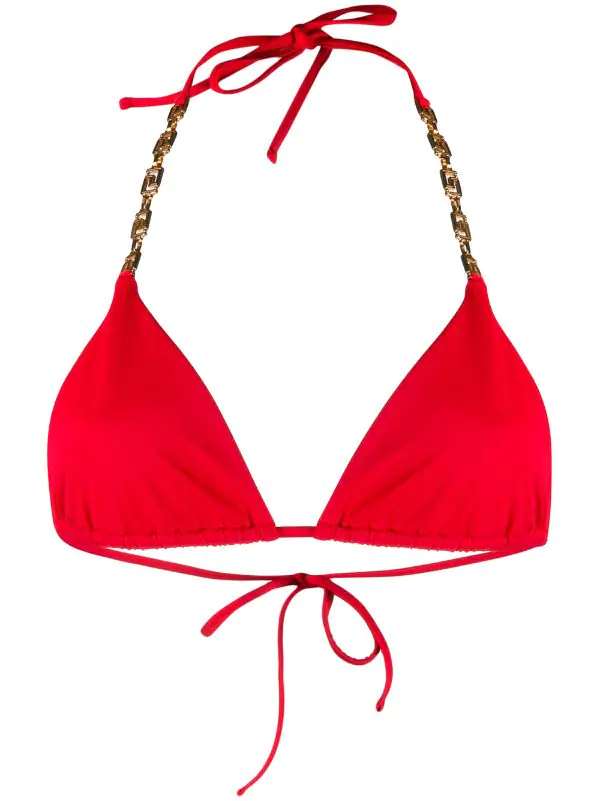 ( Positively Conscious ) Versace Haut De Bikini Noué A1203 ROSSO 1 ( Positively Conscious ) Versace Haut De Bikini Noué A1203 ROSSO