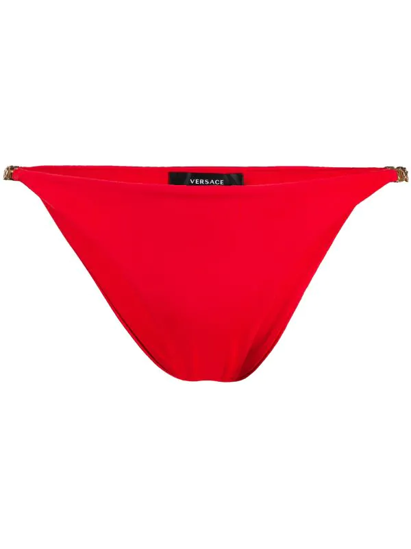 ( Positively Conscious ) Versace A1203 ROSSO Bas De Bikini à Détail De Chaine Femme 1 ( Positively Conscious ) Versace A1203 ROSSO Bas De Bikini à Détail De Chaine Femme