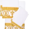 Versace Z4001 WHITE Lot De Cinq Serviettes à Imprimé Barocco Femme