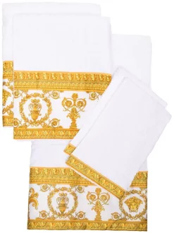 Versace Z4001 WHITE Lot De Cinq Serviettes à Imprimé Barocco Femme