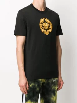 ( Access Edit ) Versace T-shirt Medusa à Broderies A1008 BLACK -Pas Cher Versace Boutique 15361805 27307616 600