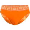( Positively Conscious ) Versace A702 ORANGE Slip De Bain à Imprimé Baroque Homme