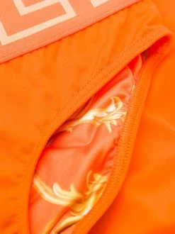( Positively Conscious ) Versace A702 ORANGE Slip De Bain à Imprimé Baroque Homme -Pas Cher Versace Boutique 15361821 28312224 600