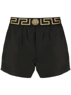 ( Positively Conscious ) Versace A80G - BLACK Boxer Greca à Logo Homme
