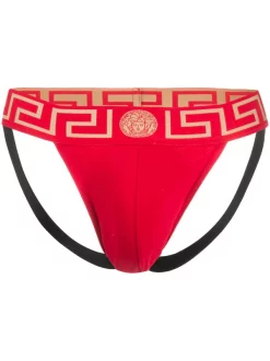 ( Positively Conscious ) Versace A9X2 ROSSO Jockstrap à Détail Medusa Homme