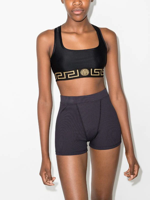 Versace A1008 NERO Brassière De Sport à Logo Femme 2 Versace A1008 NERO Brassière De Sport à Logo Femme – Image 2